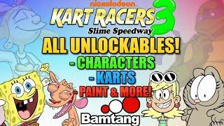 Nickelodeon Kart Racers 3: Slime Speedway - How To Unlock All Characters! Online Unlockables & More