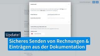 Sicheres Senden von Rechnungen & Einträgen aus der Dokumentation