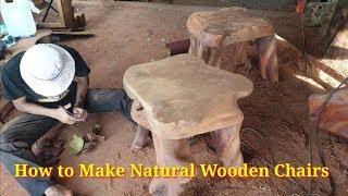 DIY. How to Make Natural Wooden Chairs //woodworking kh