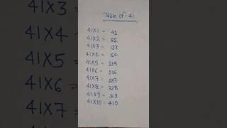 ️Easy trick to learn table of41/ multiplication table of 41/maths tables/pahada#shortsfeed #shorts