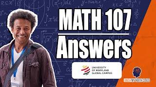 MATH 107 Answers, Algebra (UGMC): FinishMyMathClass.com