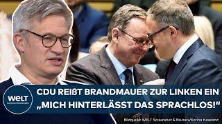 THÜRINGEN: "CDU wird einen bitteren Preis dafür zahlen"– Mario Voigt reißt Brandmauer zur Linken ein