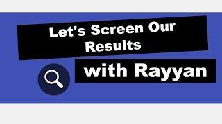 Get Your Search Results Ready for Screening | Let's Try Rayyan | Five Minute Friday