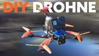 Selbstgebaute FPV-Drohne für knapp 400 € vs. Profi-Drohne