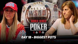 WSOP Main Event 2024 - Biggest Pots & Crazy Folds on Day 1b