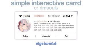 cute simple interactive carrd  cr rimsoult