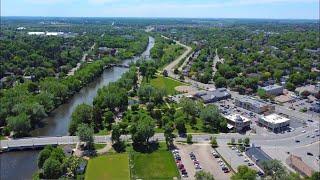 Discover CANADA  GUELPH Ontario Canada Drone Footage of Covered Bridge