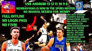 NBA 2K23 ANDROID VICTOR WEMBANYAMA'S SPURS VS LUKA DONCIC' MAVERICKS GAMEPLAY V98 A8-A13 NO F1VM