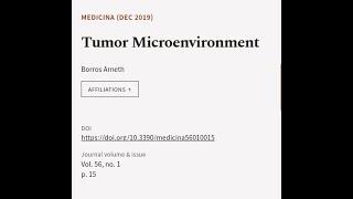 Tumor Microenvironment | RTCL.TV