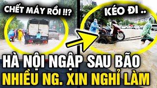 Đường Nà Nội NGẬP SÂU sau bão số 2, nhiều người phải XIN NGHỈ LÀM bất đắc dĩ | Tin 3 Phút