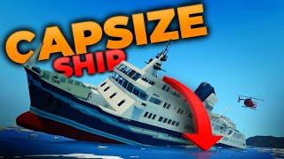 DETAILED Ship CAPSIZES and SINKS! | Stormworks: Build and Rescue