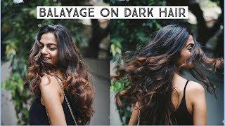 Hair Colour Transformation - Balayage Highlights on Dark Hair | Alisha Mishra