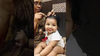 597K Views-Thanks6th Month BabyGirl HairStyle by GrandMa#shorts #kids #funny #hairstyle #viral