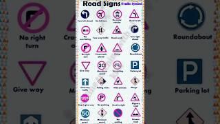 List of Road Signs|Traffic Symbols|Traffic Sign|Road traffic sign|#roadsigns #trafficsignal#shorts