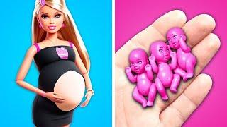 Barbie w ciąży! BOGATA vs SPŁUKANA LALKA PRZEMIANA!*Sprytne gadżety i niesamowite dzieła* od Gotcha!