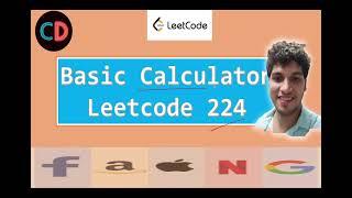 Basic Calculator | Leetcode 224 | Live coding session 