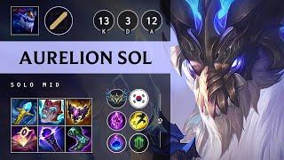 Aurelion Sol Mid vs Aurora: Triple Kill, Legendary - KR Challenger Patch 14.16