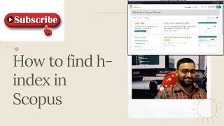 How to find h-index in Scopus