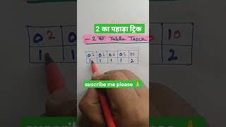 2 का पहाड़ा|| table of 2||pahada 2 ka||#youtubeshorts #shorts #tableof2 #trickshots