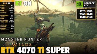 RTX 4070 Ti Super + 5700x3D - Monster Hunter Wilds (Full Game) - 1080p, 1440p, 2160p