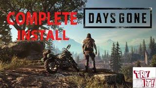 Days Gone Complete Install Krna Sikhe in Low PC