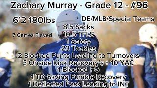 Zachary Murray - 2024 Full Varsity Football Highlight Tape - Colonel By Secondary School - OHSF