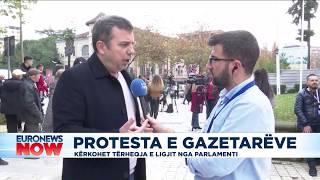 Protesta e gazetarëve flet Enton Abilekaj