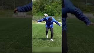 freestyle heel trick with soccer ball