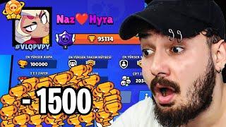 HYRA'nın HESABINA GİRİP BÜTÜN KUPASINI DÜŞTÜM! ÇILDIRDI!  Brawl Stars