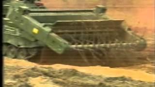 Leopard 1 Mine clearing tank footage