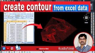 Create contour lines in AutoCAD from Excel data ||  Create contour in autocad #cadbypatelsir