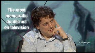 stephen fry and alan davies flirting on QI. their unlicensed sexual chemistry. a treatise.