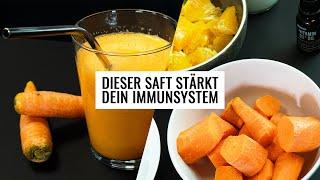 Immunsystem stärken mit diesem Rezept: Karottensaft mit Kurkuma & Orange