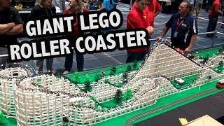 Huge Custom Motorized LEGO Roller Coaster with Lights!