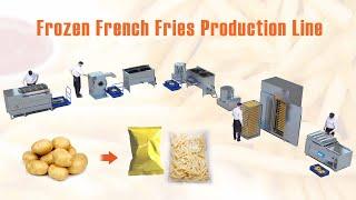 Fantastic frozen french fries production line (50-300kg/h) | how to make frozen french fries