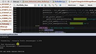 Profit and Binance Fees - Crypto Triangular Arbitrage Bot Python