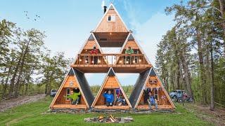 OVERNIGHT CHALLENGE IN 6 MICRO A-FRAME CABINS!