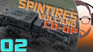 Spintires - Volcano Co-op w/ WeaselZone - GLITCHES AND LONG TRAILERS! - Part 2/3