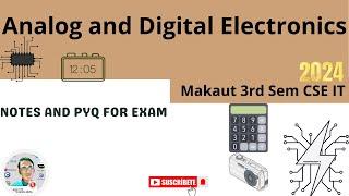 Analog and Digital Electronics Exam notes and PYQ▶️Makaut #makaut #cse #digital #ece #india #gate