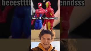 Tom holland reacts to spider-Man perfect  #TomHolland #spiderman #shorts