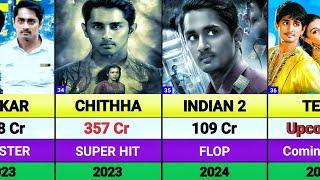 Siddharth All Hits And Flops Movies Budget And Box Office Collection || Indian 2 || Test