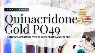 Quinacridone Gold P049 Watercolor and Artisanal Handmade Watercolors by Marlette Art