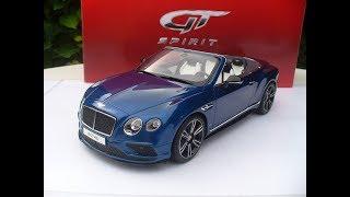 GTSpirit 1/18 Bentley Continental Cabrio Blauw modelauto schaalmodel miniaturen webwinkel webshop