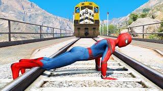 Spider-Man Funny Fails Moments in GTA 5 - Playing As Spiderman Funny Moments In GTA 5