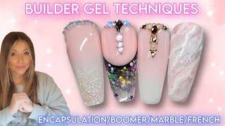 ‍️ Builder Gel Techniques | Baby Boomer | French | Marble | Encapsulation | How To Overlay