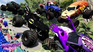 Monster Jam INSANE Racing, Freestyle and High Speed Jumps #37 | BeamNG Drive | Grave Digger