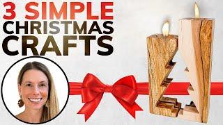 CRAFTING Christmas MAGIC: Top 3 Low Cost Woodworking Projects (Free Plans & Templates)