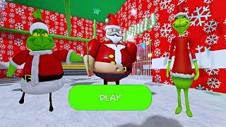 UPDATE! CHRISTMAS BARRY'S AND GRINCH BARRY'S PRISON RUN OBBY Full Game ROBLOX #roblox #obby