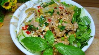 BÚN BÒ XÀO - Cách làm Bún Bò Xào thịt mềm không bị dai - Tú Lê Miền Tây