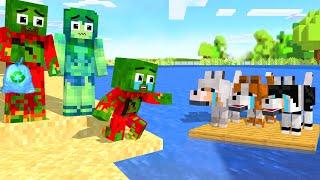 Monster School : Poor Zombie did NOT wanna ABANDON Puppies ! - Minecraft Animation